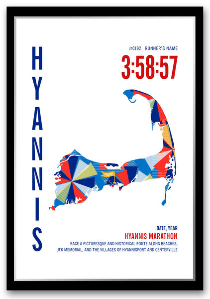 Hyannis Marathoner Map - Run Ink