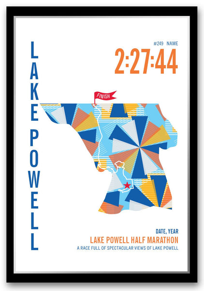 Lake Powell Half Marathoner Map - Run Ink