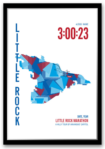 Little Rock Marathoner Map - Run Ink