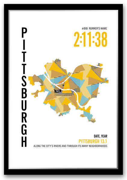 Pittsburgh 13.1 Half Marathoner Map