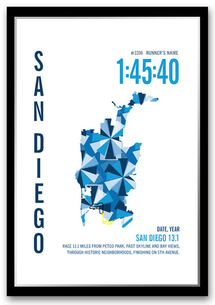 San Diego 13.1 Half Marathoner Map