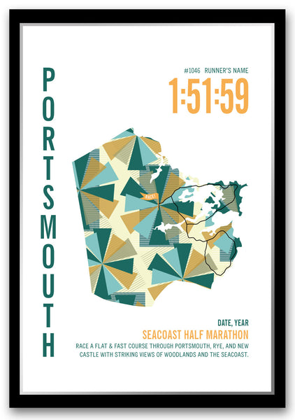 Seacoast Half Marathoner Map - Run Ink